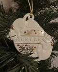 Lenox Mischief Kittens 3.5 Porcelain China Christmas Ornament Gold Red. Fixed Price $19.97.