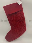 Pottery Barn Channel Stitch Quilted Velvet Christmas Stocking Red Lg #B241 Read. Fixed Price $24.84.