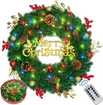 24 Inch Pre-lit Artificial Christmas Wreath 45 Led Lights Battery Remote Timer. Fixed Price $44.95.