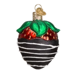 Old World Christmas Chocolate Dipped Strawberry Blown Glass Ornament. Fixed Price $20.99.
