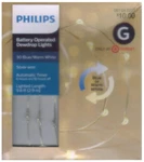 Philip 30CT Christmas Battery Operated Led Blue White Dewdrop Fairy String Light. Fixed Price $8.99.