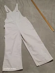 Patagonia Stand Up Pocket Wide Leg Cropped Canvas Overalls Dyno White Womens 10. Fixed Price $55.51.