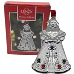 Lenox Santa Christmas Ornament Seasonal Gems With Rhinestones Euc Box Holiday. Fixed Price $10.00.