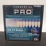 Gemmy Commercial Pro 25 Ct C9 Warm White Led Christmas String Light Bulbs E17. Fixed Price $28.95.
