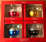 Hallmark - Disney Mickey Mouse Icon Glass Ornaments Set Of 4. Fixed Price $49.89.