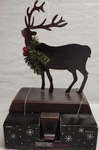 The Christmas Shoppe Deer Metal Stocking Holder Farmhouse Rustic Brown Hobby. Fixed Price $24.99.