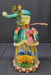 Country Primitive Metal Glass Snowman Candle Holder Holiday Decor. Fixed Price $10.00.