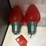 Home Accents Holiday C9 Led 13-COUNT Red String Lights Battery Operated. Fixed Price $23.00.