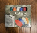 Holiday Time 25 Ft. C9 Ceramic Multi-color Vintage Style Large Light Set. Fixed Price $26.50.