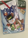 Design Works Felt Stocking Applique Kit 18" Long-snowman & Cardinals, DW5231. Fixed Price $21.75.