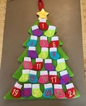Kurt Adler Countdown To Christmas Tree Advent Calendar 24 Felt Mitten Pockets. Fixed Price $24.00.