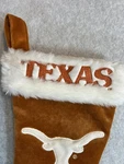 Longhorn Texas Christmas Stocking Forever Collectibles Burnt Orange White. Fixed Price $18.99.