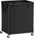 Songmics Laundry Basket With Wheels, Rolling Hamper Steel Frame,. Fixed Price $64.39.
