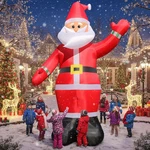 10FT Inflatable Santa Claus With Led Lights For Holiday Yard Decoration. Fixed Price $83.99.