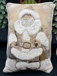 Victorian Old Saint Nick Santa Tapestry Pillow 12X16 Christmas Vintage Style Vgc. Fixed Price $11.99.