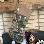 Christmas Stocking Green Military Hunter Mossy Oak Army Camouflage Deer. Fixed Price $19.95.
