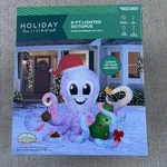 6 Foot Tall Holiday Living Rainbow Octopus Airblown Christmas Inflatable. Fixed Price $149.96.