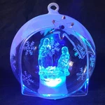 Nativity Hand Blown Glass Ornament Lighted Led Aurora Reflections Banberry. Fixed Price $13.99.