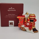 Hallmark Elegant Engine Blown Glass Keepsake Ornament 2017 With Box - Flaw (O64). Fixed Price $9.95.