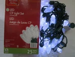 Home Accents Holiday C9 Led String Lights 25 White Green Wire New. Fixed Price $22.50.