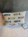 Collection Beaded Fish Throw Pillow - Nwt/coastal/beach Lake Decor. Fixed Price $34.50.