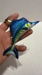 Old World Christmas Sailfish Glass Ornament Tag 2019. Fixed Price $15.00.