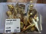 Ikea Vinter 2015 Christmas Ornaments - Gold Brand New. Fixed Price $19.99.