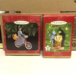 Hallmark The Wizard Of Oz 1997 Miss Gulch & 2001 Poppy Field Keepsake Ornament. Fixed Price $27.99.