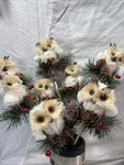 Ashland Christmas Floral Owl Wreath Tree Filler Lot Of 9. Fixed Price $19.94.