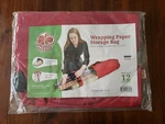 New Wrapping Paper Storage Organizer Red Holds 12+ Rolls Santa's Bags. Fixed Price $10.00.