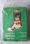 Snowman 1980 Felt Craft Kit Candamar Designs Christmas Stocking New Unused. Fixed Price $19.11.