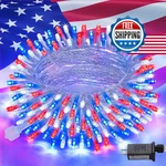 Jmexsuss 66FT 200 Led Red White Blue 4TH Of July String Lights Indoor Outdoor. Fixed Price $29.97.