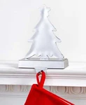 Holiday Lane Shining Silver Christmas Stocking Holders. Fixed Price $25.06.