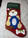 18 Merry Brite Cvs Top Doggie Holiday Christmas Stocking Picture Slot Red White. Fixed Price $19.95.