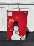 Snowman And Dog Scene Urinating 6FT Tall Christmas Inflatable. Fixed Price $60.00.