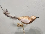 6 Martha Stewart Glass Christmas Tree Gold Clip-on Bird Ornaments. Fixed Price $45.00.
