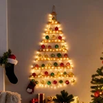 Mokof Wall Christmas Tree Set, Wood With Remote 100-LED Light And 36 Pcs.... Fixed Price $74.84.