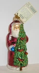2009 - Santa With Calling Birds Old World Christmas Blown Glass Ornament W/tag. Fixed Price $18.99.