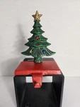 New Galerie Christmas Tree Cast Iron Metal Heavy Mantle Stocking Holder Country. Fixed Price $24.99.
