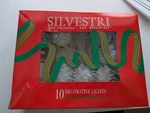 Vintage Silvestri Pine Cone Christmas Lights Strand 10 White Nos CBL1. Fixed Price $31.99.