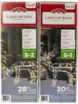 Light Buck And Doe Couple Holiday Time Lot 2 New Indoor Outdoor Winter Lawn. Fixed Price $100.00.
