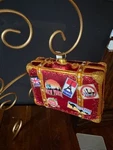 Well-traveled Suitcase Blown Glass Ornament Pier 1. Fixed Price $18.85.