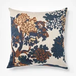 Cream-navy-olive Jacquard Tree Pillow 24X24 Threshold Designed With Studio. Fixed Price $15.99.