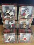 6 Sandicast Dog Christmas Ornaments Shih Tzu Yorkshire Terrier West Highland Nib. Fixed Price $35.00.