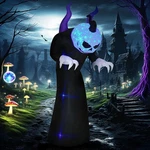 Halloween Inflatable Pumpkin Reaper Decor, Led Yard Ghost For Garden/party. Fixed Price $105.99.