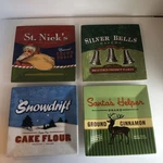 Oneida Holiday Baking Set Of Four Square Stoneware Salad/dessert Plates 4 Pcs. Fixed Price $19.76.