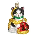 Old World Christmas Glass Blown Ornament, Holiday Kitten (with Owc Gift Box). Fixed Price $19.39.