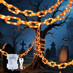 Woohaha Halloween Decorations Plastic Chain Lights 10.5FT 175LED, Orange. Fixed Price $33.99.