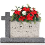 Christmas Cemetery Decorations For Grave Headstone Flower Saddle Artificial. Fixed Price $66.62.