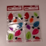 Holiday Time Gel Clings Christmas Light Bulbs Reusable Washable Window Decals. Fixed Price $6.99.
